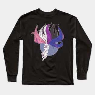 Genderfluid Pride Kitsune Long Sleeve T-Shirt